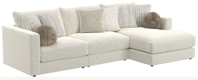 Jackson Furniture Ritzy 3-Piece Bone Right-Arm Facing Sectional and Chaise-0