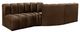 Meridian Furniture Arc 4-Piece Brown Velvet Sectional-1