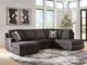 Signature Design by Ashley® Lentiz 2-Piece Onyx Left-Arm Facing Sectional and Chaise-1
