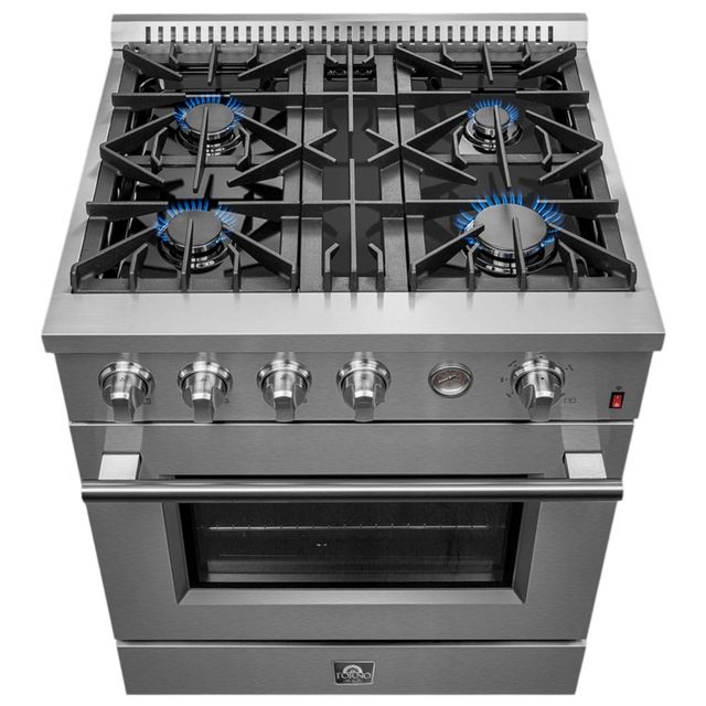 FORNO® Marco 30" Stainless Steel Pro Style Gas Range-2