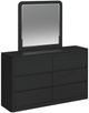 Elements International Rosalie Black Dresser and Mirror-0