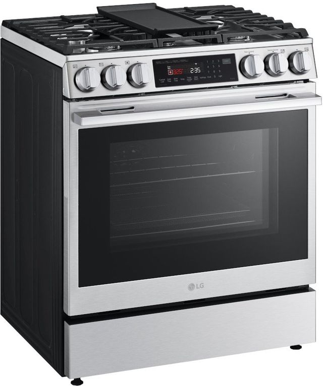 LG 30" PrintProof® Stainless Steel InstaView® Slide-In Gas Range-3