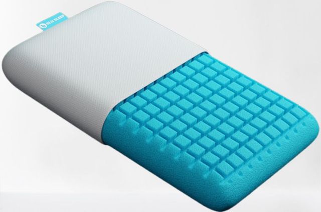 Grand oreiller dormeur latéral en mousse mémoire à profil moyen de Blu Sleep Air-0