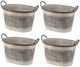 A & B Home 4-Piece Antique Gray Outdoor Planter Set-0