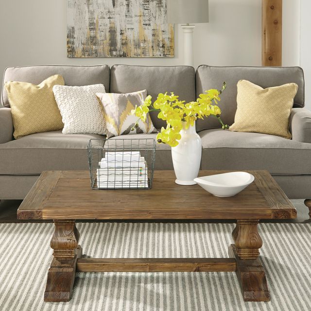 Riverside Furniture Hawthorne Barnwood Brown Coffee Table-3