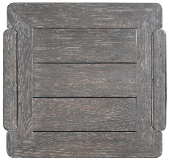 Bernhardt Andros Bernhardt Exteriors Smoked Truffle Wood Outdoor Side Table-4