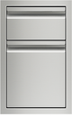 Wolf® 13" Stainless Steel Double Drawer Storage-0