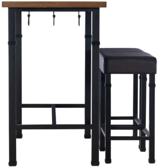 Linon Austin 3-Piece Austin Black Pub Table Set-3