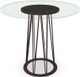 Amisco Customizable Calypso 42" Flat Edge Clear Glass Bar Table with 48" Tabletop -0