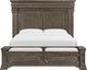 Elements International Kings Court 4-Piece Grey King Storage Panel Bedroom Set-1