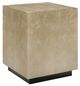 Caracole® Couture Taupe Silver Leaf Square End Table-0