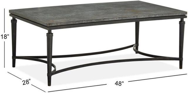Magnussen Home® Waylon Galvanized Copper Rectangular Cocktail Table-4