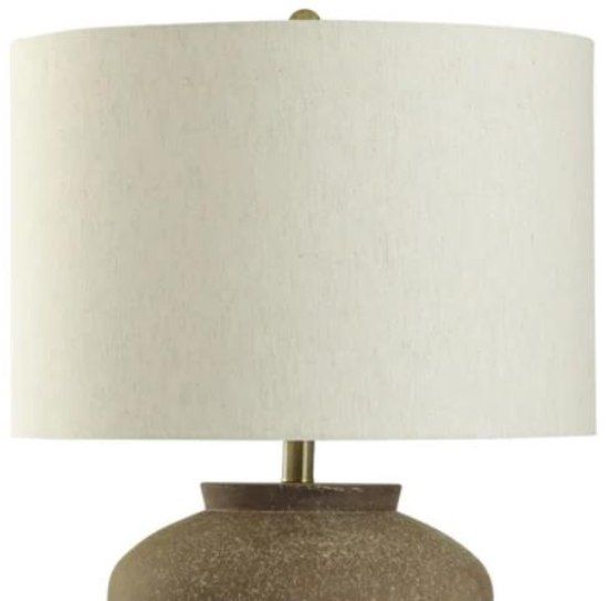 Stylecraft Brown/White Table Lamp -1