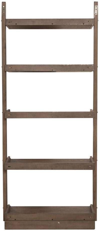 Liberty Furniture Americana Farmhouse Dusty Taupe Leaning Pier Bookcase-3