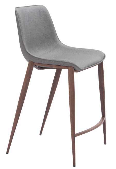 Zuo® Modern Magnus Slate Gray/Walnut Counter Stool-0