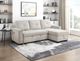 Homelegance® Convene 2-Piece Light Gray Sectional with Reversible Chaise and Pull-out Bed-1