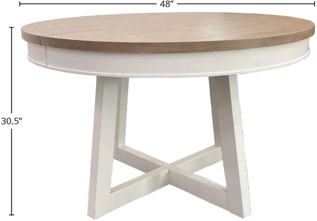 Parker House® Americana Modern Cotton Oval Dinig Table with Weathered Natural Top -1