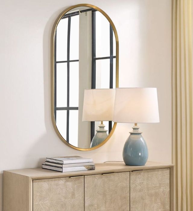 Uttermost® Torrado Antique Brass Oval Mirror-2