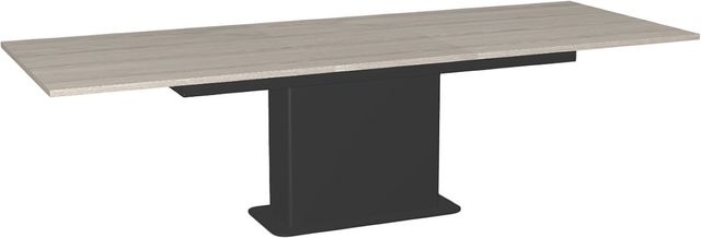 Amisco Customizable Lucarelli 108" Rectangular Extendable Table with 1" Thermo Fused Laminate Top and 1 Leaf-1