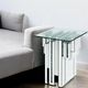 ACME Furniture Noralie Glass Top End Table with Mirrored Base-4
