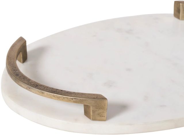 Renwil® Bianca Antique Brass/White Tray-4