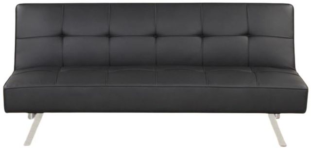 Milton Greens Stars Black Polyurethane Tufted Futon Bed with Metal Leg-1