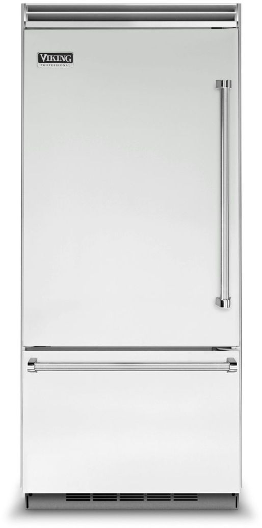 Viking® 5 Series 36 in. 20.4 Cu. Ft. Frost White Built In Bottom Freezer Refrigerator-0