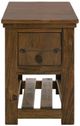 International Furniture Direct Walnut Reddish Brown 18" Chairside Table-3