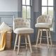 Olliix by Madison Park Onyx Cream Swivel Counter Stool-4