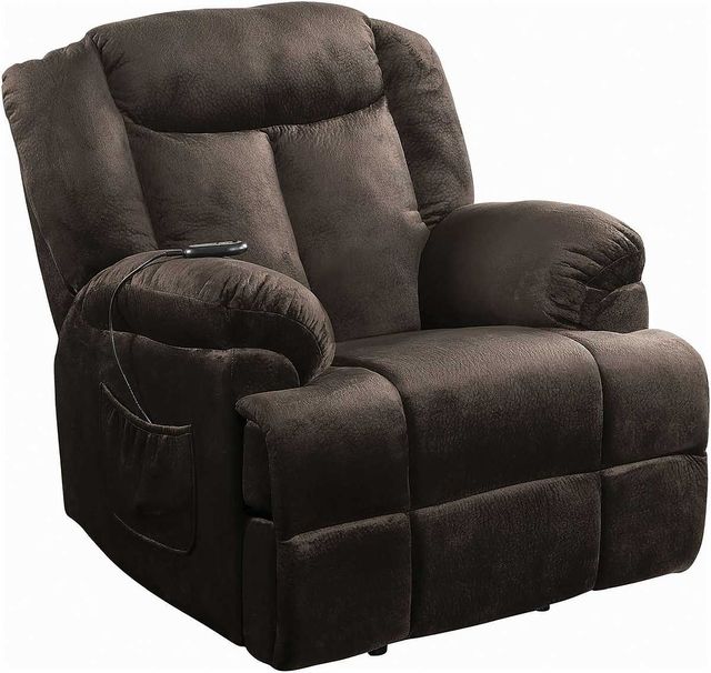 Coaster® Chocolate Power Lift Recliner With Wired Remote-0