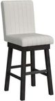 Elements International Jemma Beige/Dark Espresso Swivel Bar Stool-0