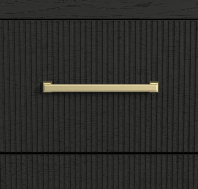 Elements International Ridgemont Black Drawer and Mirror Set-4
