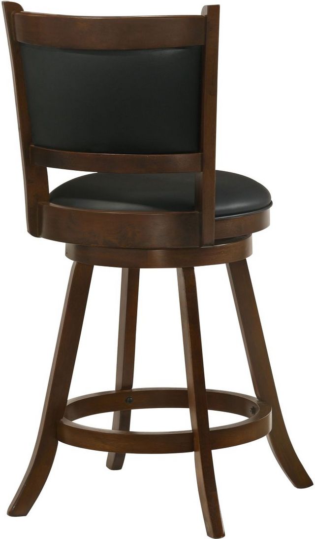 Coaster® Broxton 2-Piece Chestnut/Black Upholstered Swivel Counter Stools-6