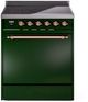 Ilve® Nostalgie II Series 30" Emerald Green Pro Style Induction Range-0