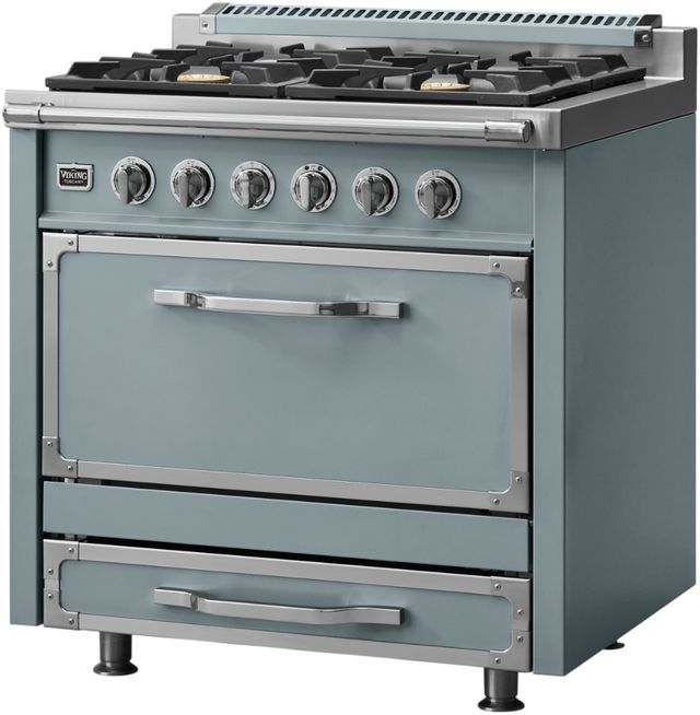 Viking® Tuscany 36" November Sky Pro Style Dual Fuel Range-2