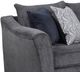 A & W Custom Furniture Albany Pewter Sofa Chaise-2