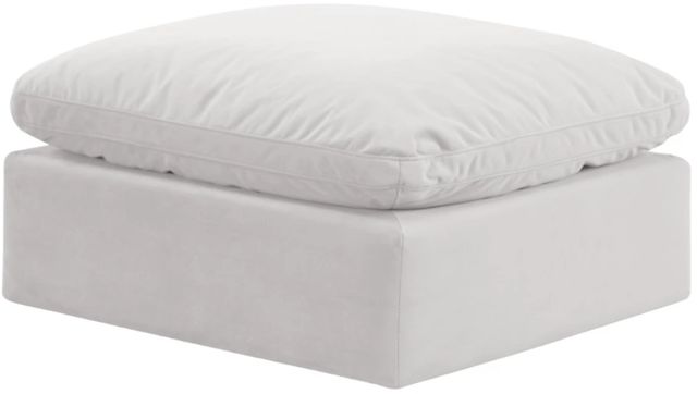 Meridian Furniture Indulge Cream Velvet Ottoman-0