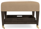 Bassett® Furniture Kara Leather Ottoman with Tray-4