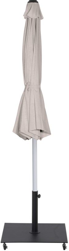 Meridian Furniture Fiji Beige/Black/Matte White Aluminum Outdoor Patio Umbrella and Base-1