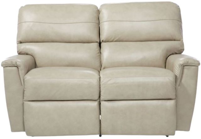 La-Z-Boy® Ava Ivory Leather Manual Reclining Loveseat-1