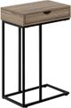 Monarch Specialties Inc. Dark Taupe 25"H Drawer C Table with Black Metal Base-0