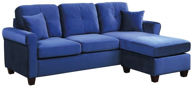 Mazin Furniture Monty 2-Piece Navy Reversible Sofa Chaise Sectional-0