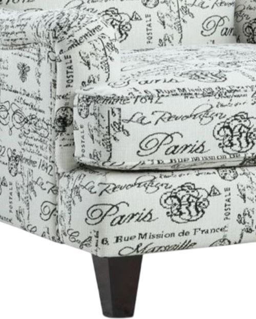 Fusion Furniture Dizzy Francaise Ebony Accent Chair-2