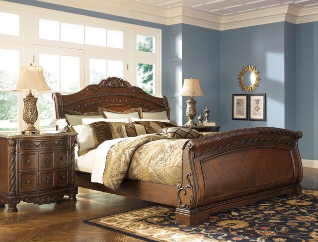 Millennium® By Ashley® North Shore Dark Brown California King Sleigh Bed-1