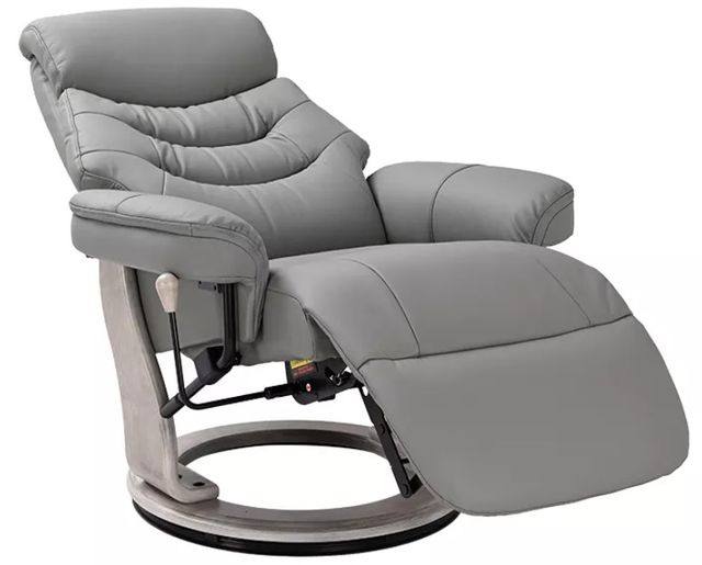 BenchMaster Limited Edition Gray Manual Flip-Up Footrest Recliner-1