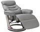 BenchMaster Limited Edition Gray Manual Flip-Up Footrest Recliner-1