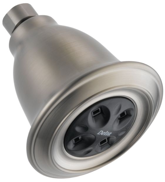 Delta Universal Showering Stainless H2Okinetic® Single-Setting Raincan Shower Head-0