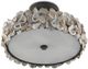 Currey & Company Oyster Shell Natural/Textured Bronze Semi-Flush Lighting-3