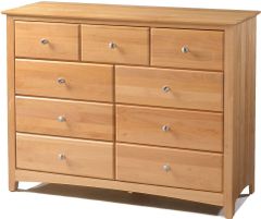 Archbold Furniture Customizable Alder Shaker 9 Drawer Dresser