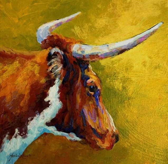 Classy Art Steer by Marion Rose Wall Art-0